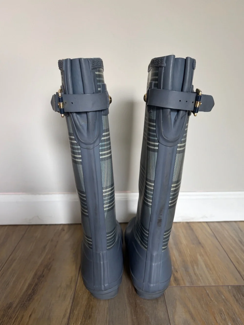 Tommy Hilfiger Plaid Tall Rain Boots